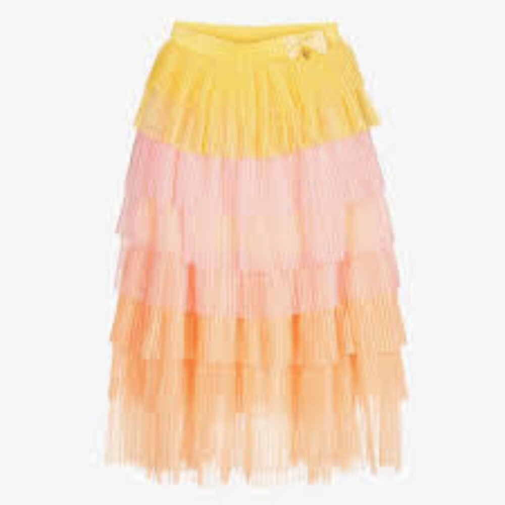 Angel's Face Girls Pink Tulle Maxi Skirt  layers of pleated soft tulle in shade